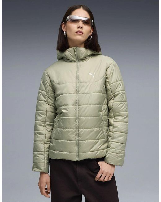 PUMA Green Lightweight Padded Puffer Jacket