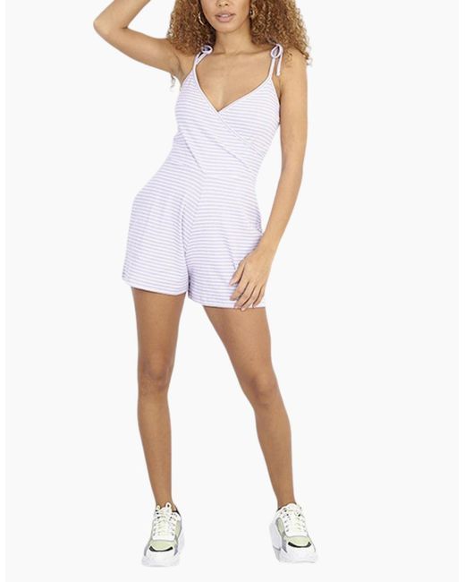 Brave Soul Purple Jumpsuit Summer Beach Mini Romper Ladies Shorts Playsuit Dress