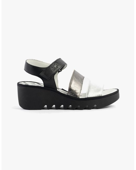 Fly London White Bexy575Fly Sandals/Graphite