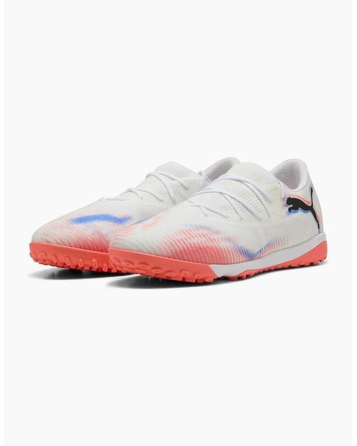 PUMA White Future 8 Match Low Tt Astro Turf Football Boots for men
