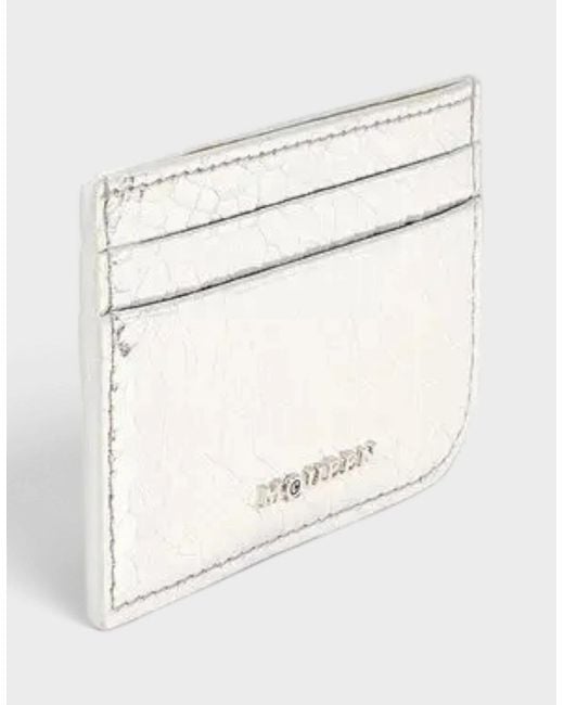 McQueen Natural Sling Logo Card Case Metallic