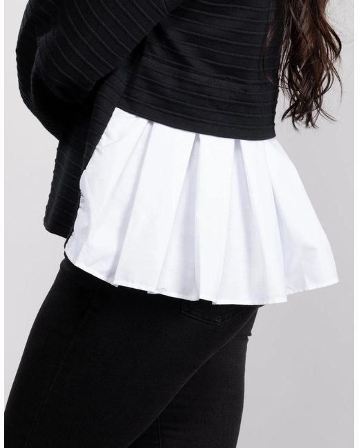 French Connection Black Fredia Jersey Scoop Pleat Back