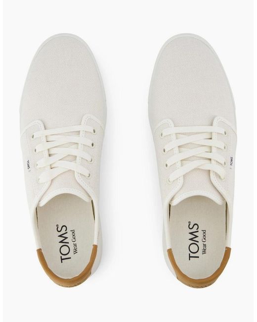 TOMS White Carlo 2.0 Canvas Trainers for men