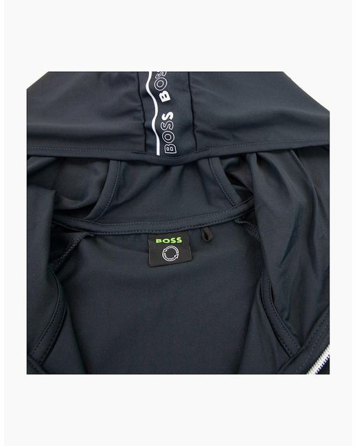 Boss Blue Sicoon Gym Zip Up Sweatshirt 402 for men