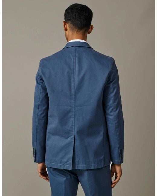 aubi Blue Mareham Patch Pocket Jacket for men