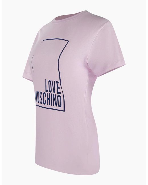 Love Moschino Pink Box Logo T-Shirt