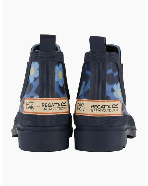 Regatta Blue Ladies Orla Kiely Daisy Wellington Boots