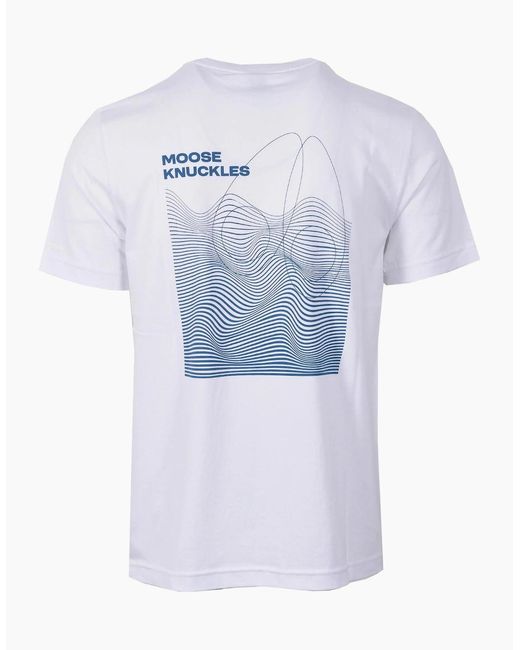 Moose Knuckles White Mindfold T-Shirt for men