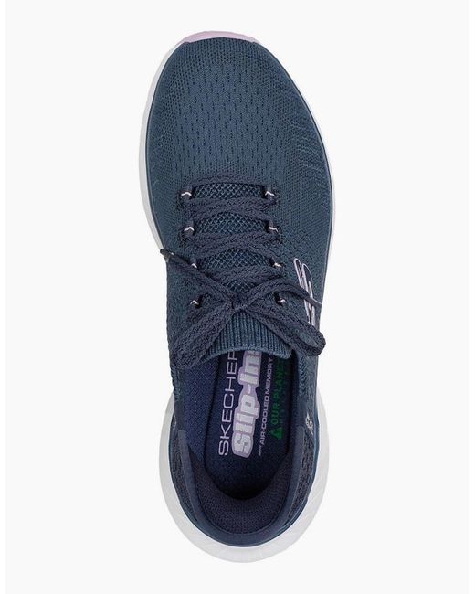 Skechers Blue Edgeride Impression Textile Trainers