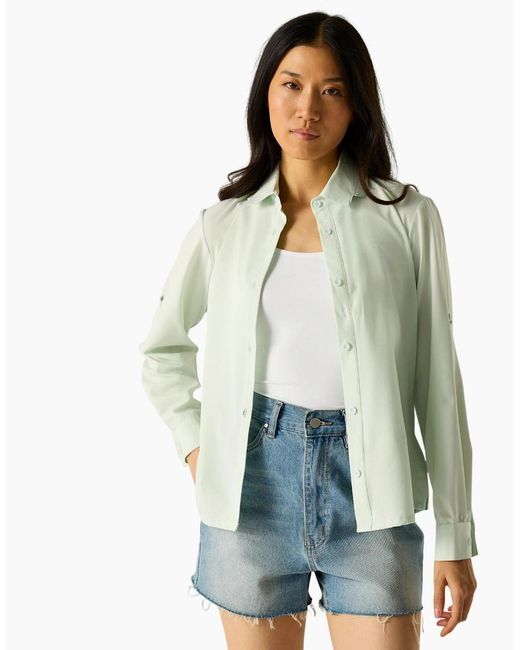 Regatta Blue Ladies Travel Light Anti-Insect Long-Sleeved Shirt