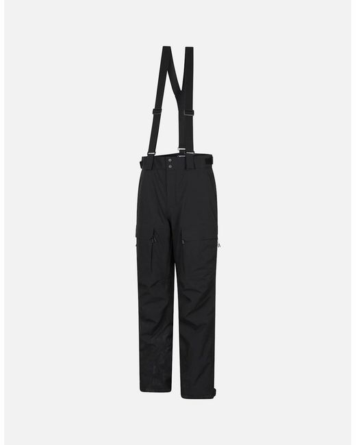 Mountain Warehouse Black Ariel Waterproof Cargo Pocket Ski Trousers for men