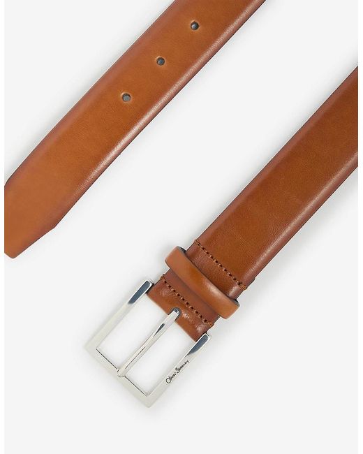 Oliver Sweeney Brown Calf Leather Belt for men