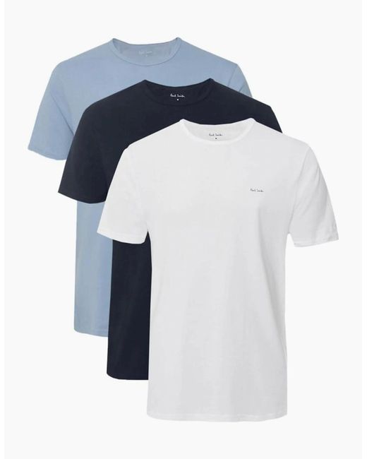 Paul Smith Blue 3 Pack T-Shirt for men
