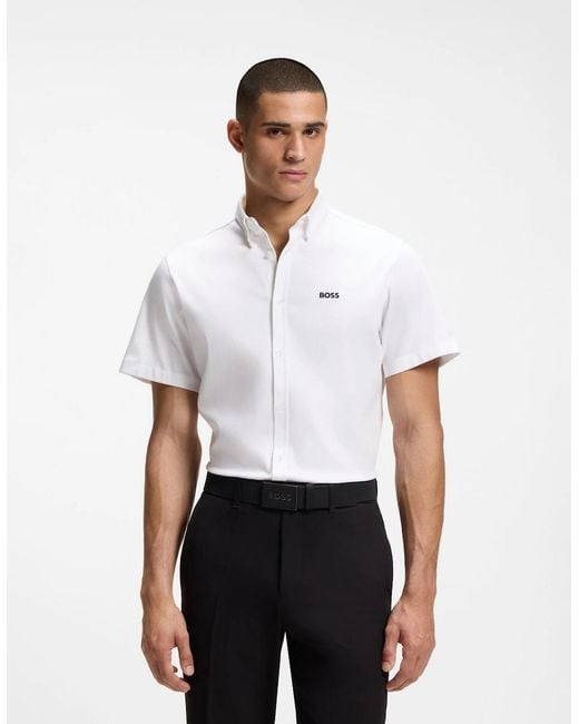 Boss White Boss St_Motion Short Sleeve Shirt for men