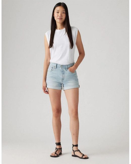 Levi's Blue 501 Rolld Shorts