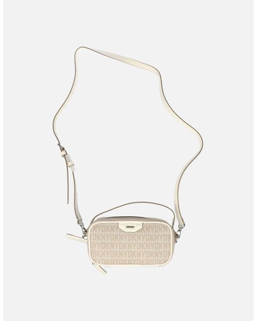 DKNY White Naria Dz Top Handle Camera Crossbody for men