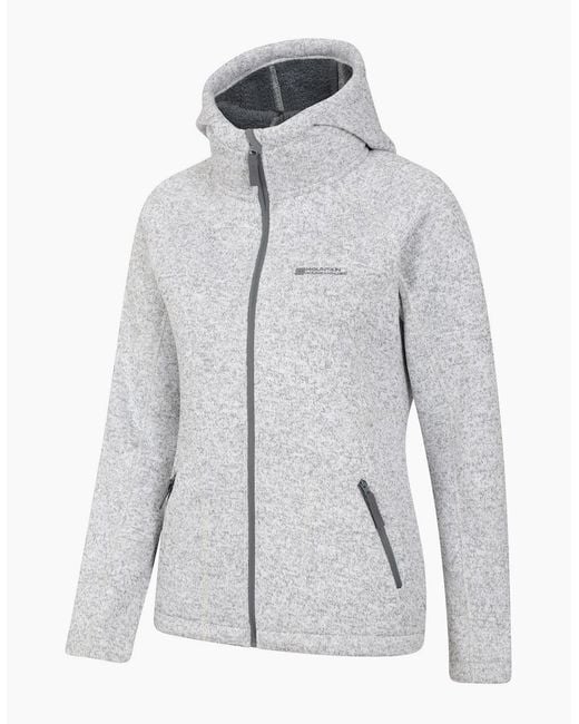 Mountain Warehouse Gray Ladies Nevis Faux Fur Lined Full Zip Hoodie