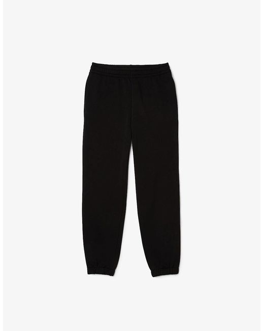 Lacoste Black Solid Patterned Elasticated Cuff Slim Joggers