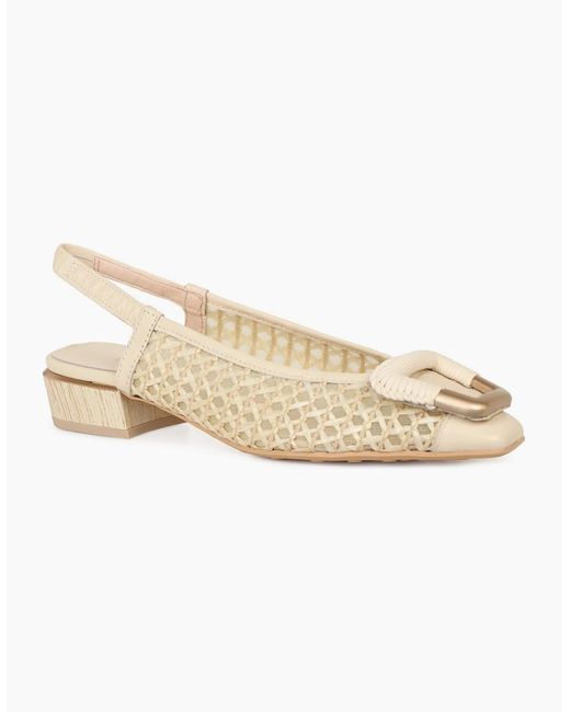 Hispanitas Natural Azucena Low Heeled Slingbacks