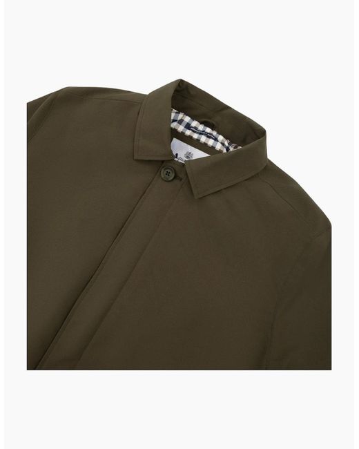 Aquascutum Green Active Shell Active Mid Trench Army Jacket for men