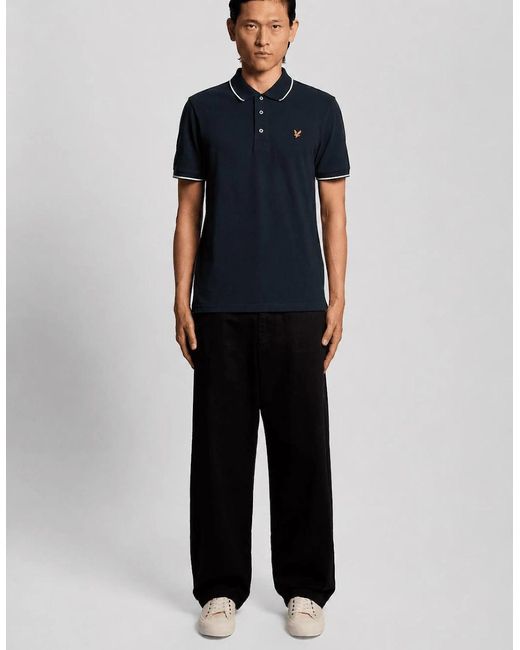 Lyle & Scott Blue Lyle & Scott Tipped Polo Shirt Sp1524Vog for men