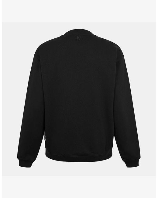 Represent Black Initial Long Sleeve Crew Sweatshirt for men