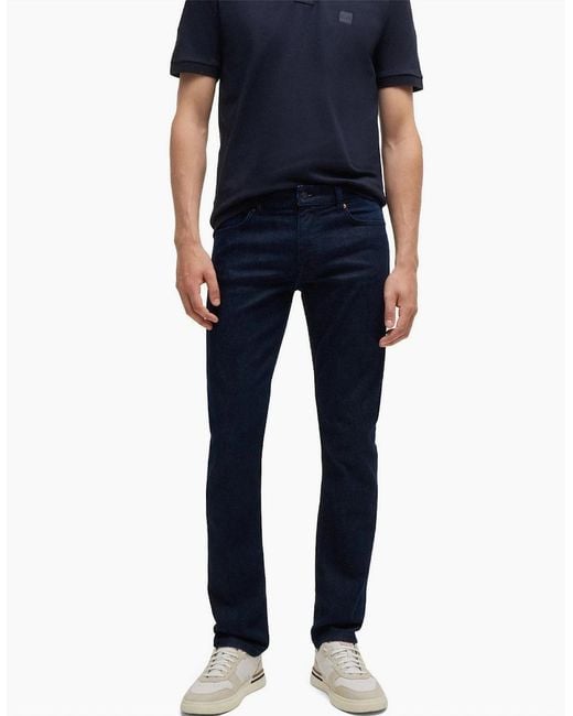Boss Blue Delaware Slim Fit Jeans for men