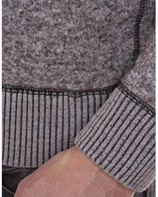 DIESEL Gray S Real Felpa Sweatshirts Pull On Casual Crew Neck Long Sleeve Jumper for men