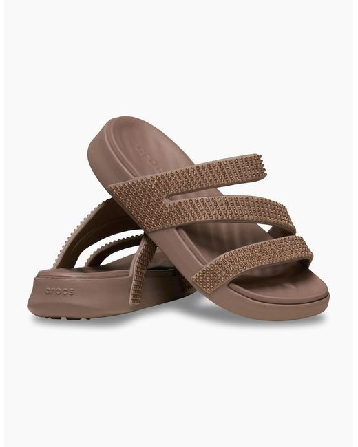 CROCSTM Brown Getaway Strappy Eva Latte Sandals