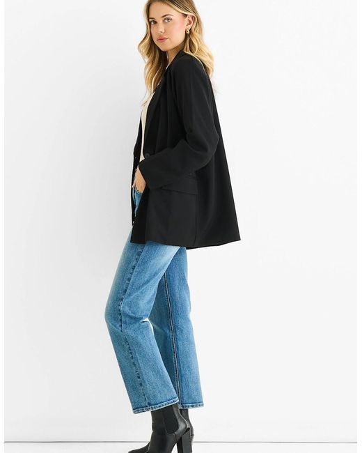 Gini London Blue Tailoring Oversized Draped Blazer