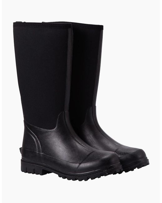 Mountain Warehouse Black Ladies Mucker Neoprene Calf Boots