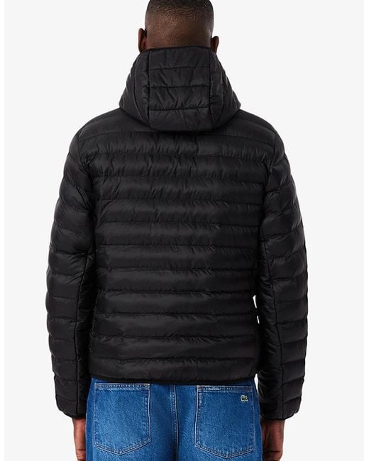Lacoste Blue Water-Repellent Quilted Puffed Jacket for men