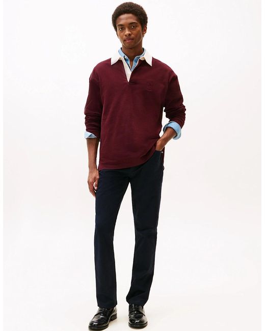 Tommy Hilfiger Blue Essential Twill Denton 5 Pocket Chinos for men