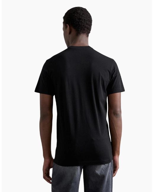 DSquared² Black T-Shirt Large Icon Logo for men