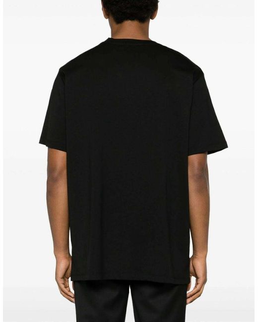 Balmain Black Metallic Velvet Flock T-Shirt for men