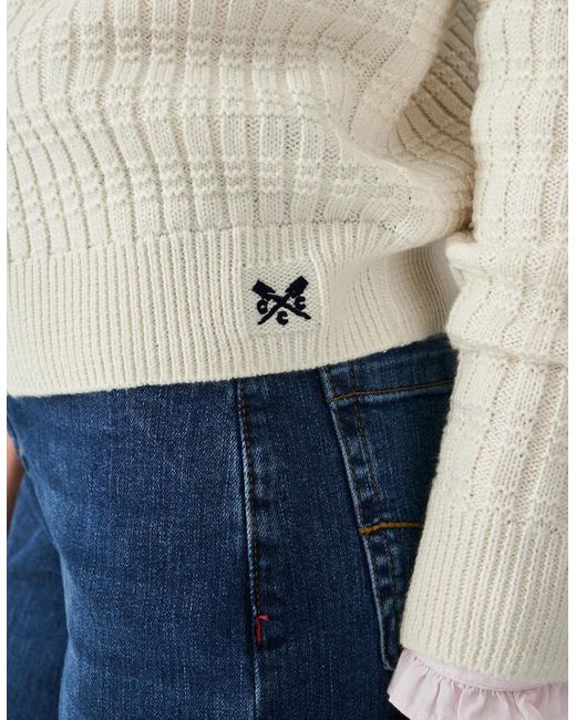 Crew Natural Tillie Textured Cardigan Linen