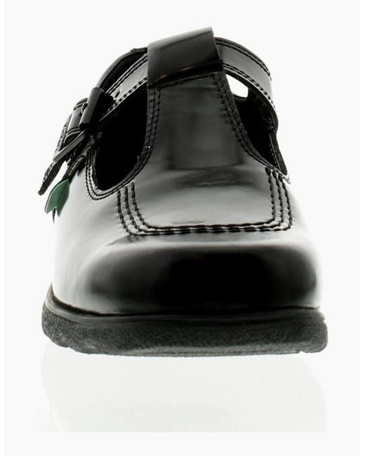 Kickers Black Shoes Work School Fragma T Bar Buckle Uk Size