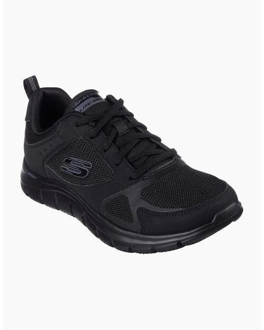 Skechers Black Track Casual Low Top Trainers