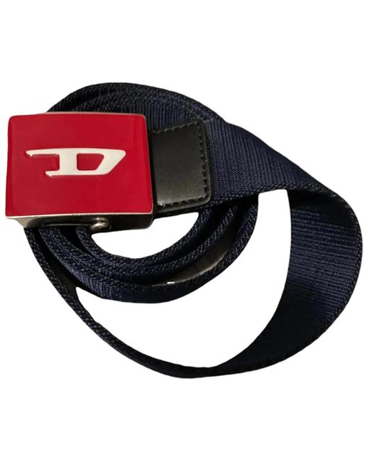 DIESEL Red B-Plakue Webbing Belt Work Belt Metal Buckle Waistbelt Army Golf New for men
