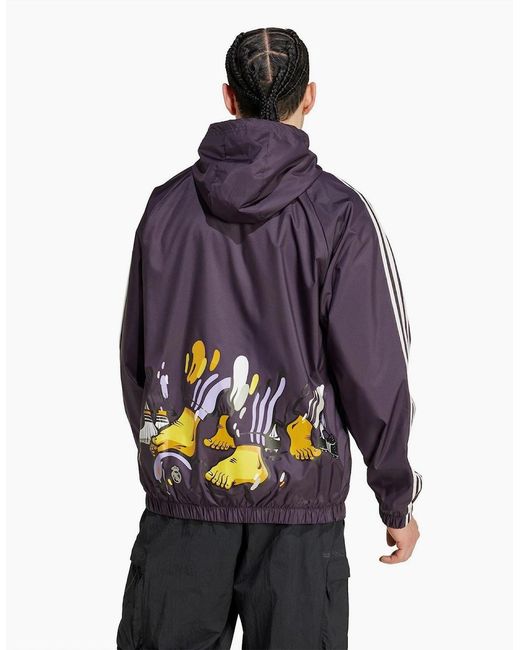 Adidas Purple Szn Wb Anorak for men