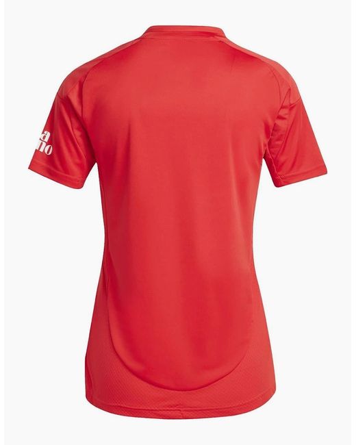 Adidas Red V-Neck Raglan Short Sleeve Jersey T-Shirt