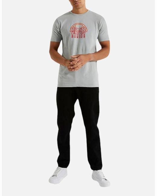 Ellesse Gray X Misfits Minor T Shirts Short Sleeve Casual Summer Cotton Tee New for men