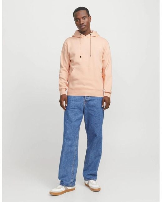 Jack & Jones Natural Regular Fit Hooded Neck Kangaroo Pocket Sweatshirt for men