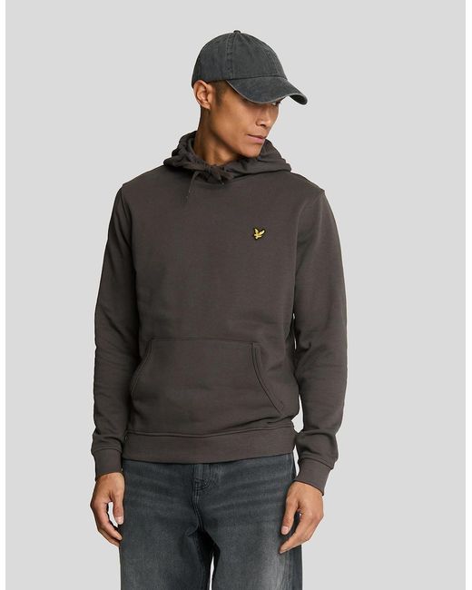 Lyle & Scott Gray Loopback Cotton Hoodie for men