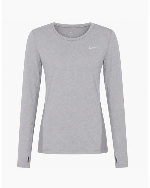 Nike Gray Long Sleeve Light Running Top