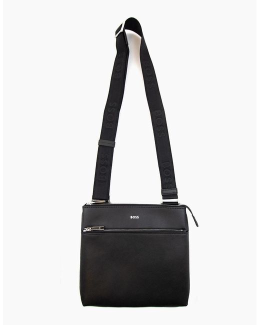 Boss White Zair S Z Signature Stripe Logo Detail Bag 001 for men