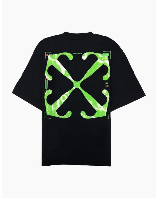 Off-White c/o Virgil Abloh Black Off Moon Cam Arrow Skate S/S T Shirt for men