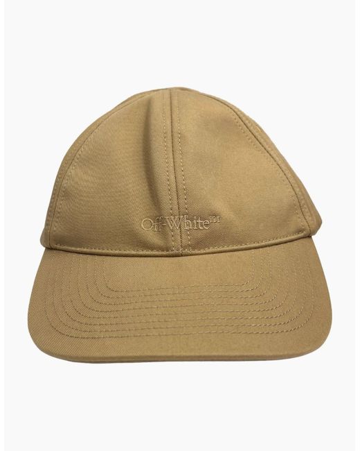 Off-White c/o Virgil Abloh Natural Monotone Logo Baseball Cap for men