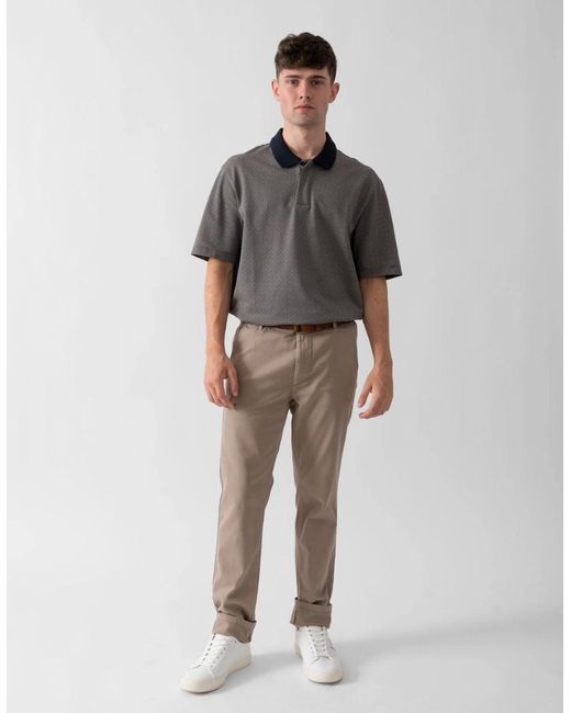 ARMANI EXCHANGE Gray Aop Logo Pattern Polo Shirt for men