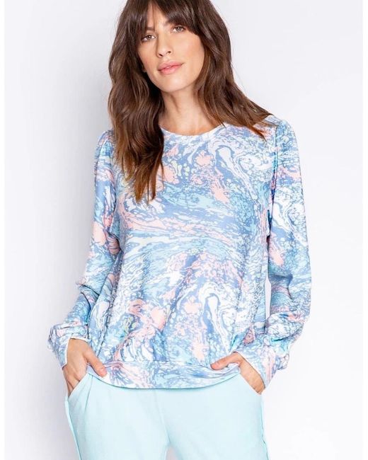 Pj Salvage Blue Salv Tie Die Watercolour Shirt